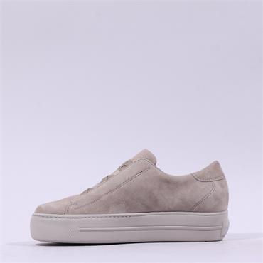 Paul Green Super Soft Platform Slip On - Beige Nubuck